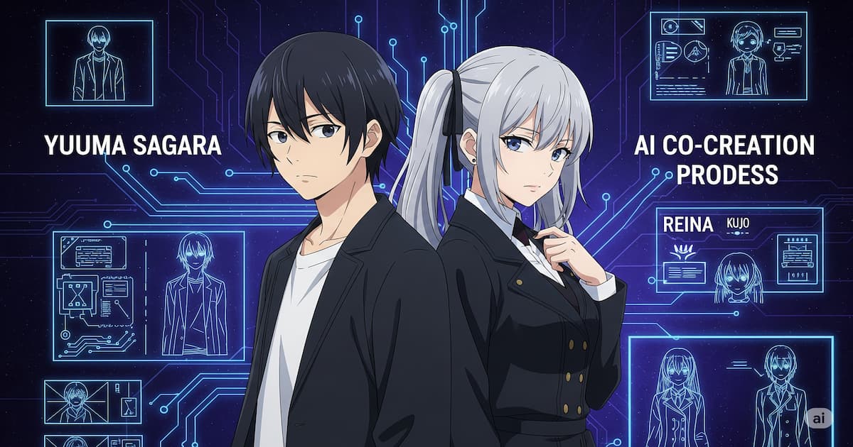 AIとの対話で完成した漫画の主人公・悠真とヒロイン・玲奈のキャラクターデザイン