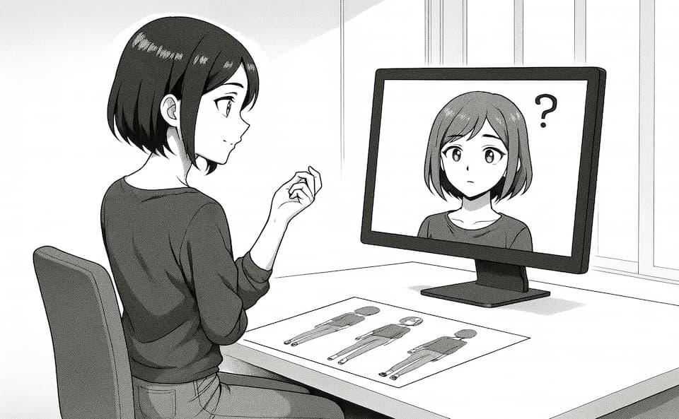 便利な三面図、でもAIには情報過多になることも。そんな制作現場のリアルを象徴する一枚。