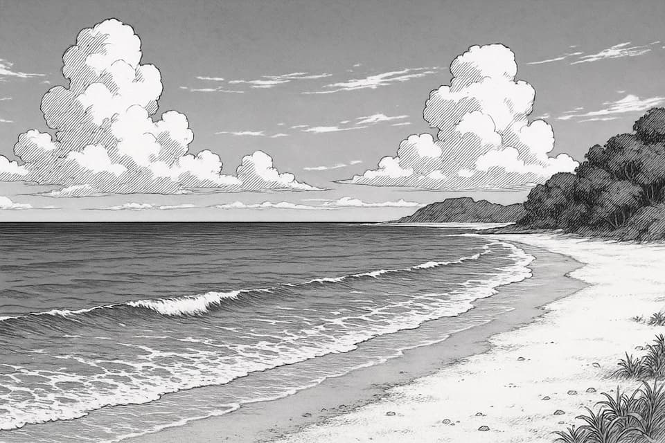 夏のビーチの風景